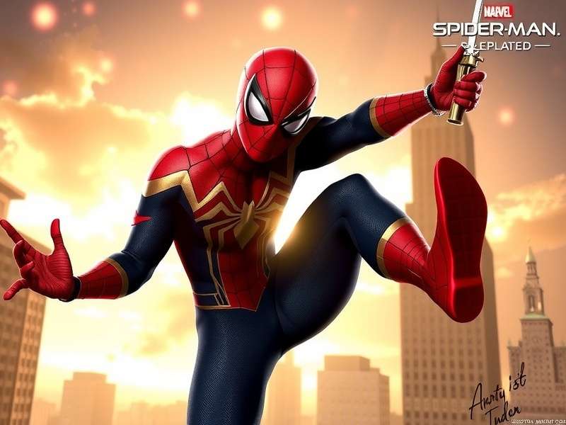 Fan-made concept art of Spider-Man and Miles Morales swinging together