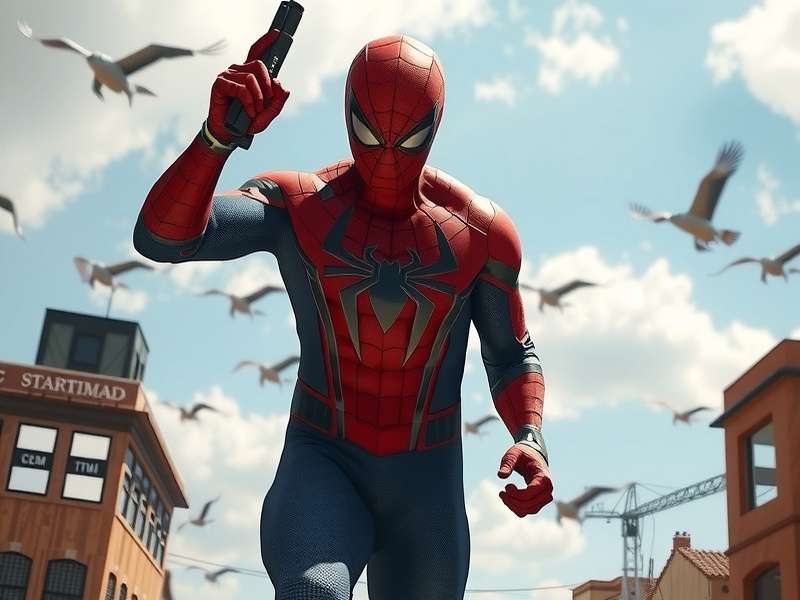 Mr. Negative confronting Spider-Man in Marvel's Spider-Man game