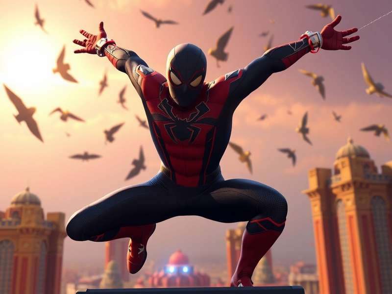 Spider-Ham a cartoon pig in spider suit