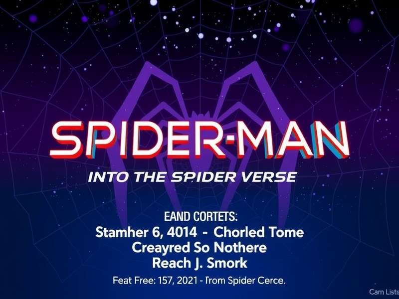 Spider-Man Into the Spider-Verse end credits scene with multiple Spider-People