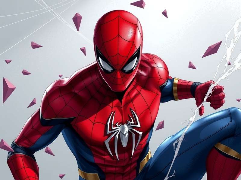 Step-by-step Spider-Man drawing demonstration showing dynamic pose construction