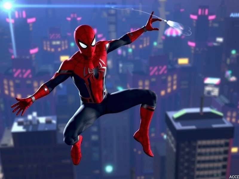 Spider-Man: Into the Spider-Verse group shot featuring Miles Morales, Spider-Gwen, Peter B. Parker, Spider-Man Noir, Peni Parker, and Spider-Ham