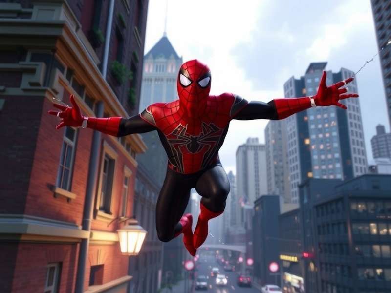 Spider-Man No Way Home Video Game screenshot showing Spider-Men from different universes fighting together