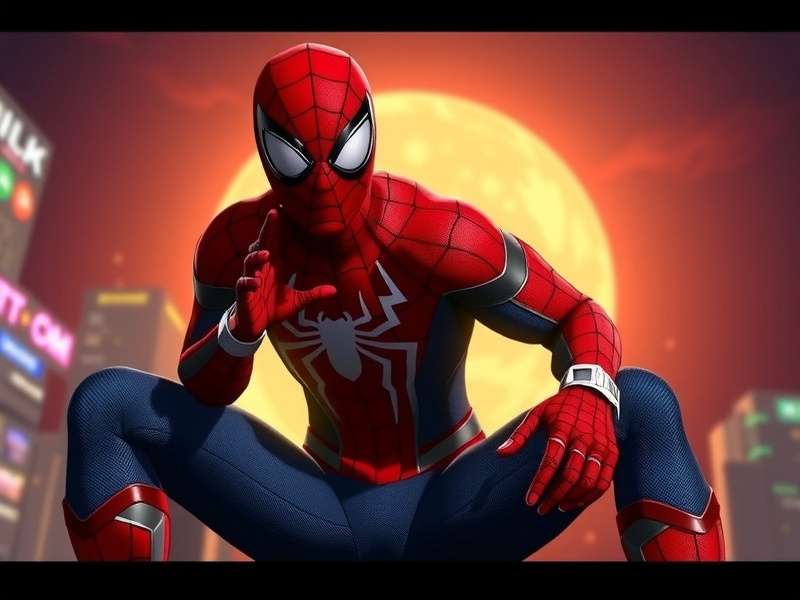 Prowler character from Spider-Man Into the Spider-Verse in dramatic pose