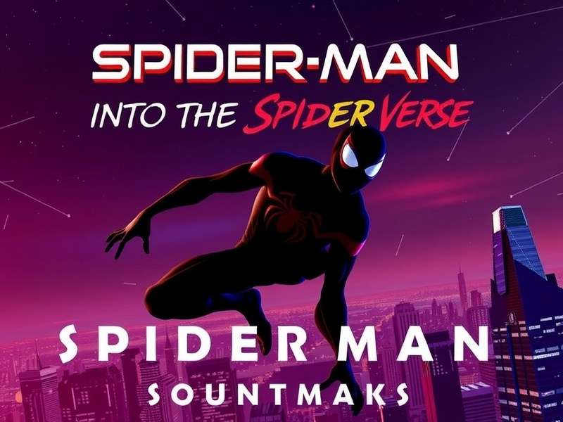 Spider-Man: Into the Spider-Verse Official Soundtrack Album Cover featuring Miles Morales in animated style