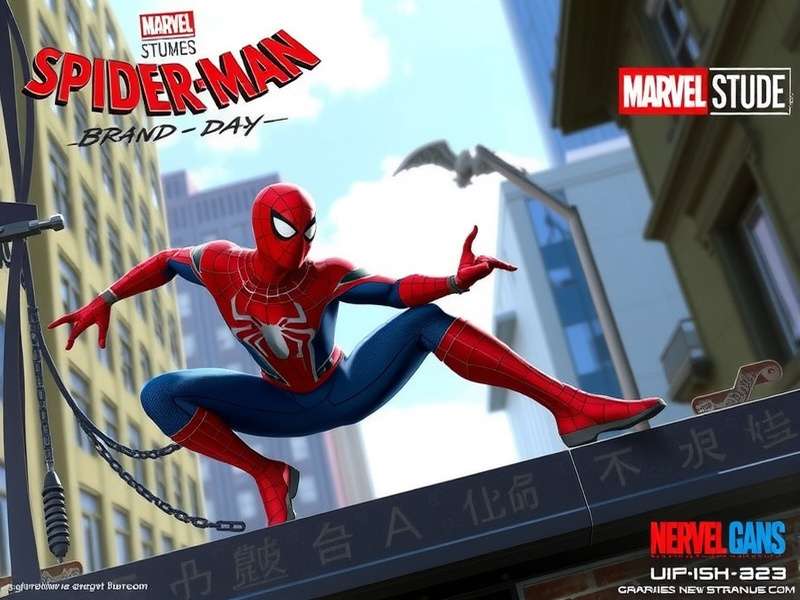 Spider-Man swinging through New York City in Brand New Day game