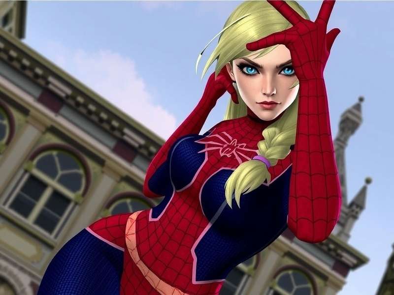 Gwen Stacy looking at Spider-Man in a dramatic scene from Spider-Man 3