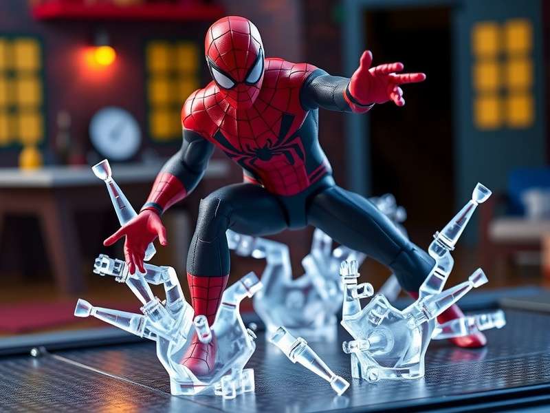 Rare Spider-Man Premium Collectible Figures displayed in an Indian collector's showcase