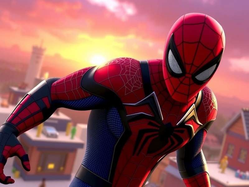 Spider-Man swinging through New York City in Brand New Day game