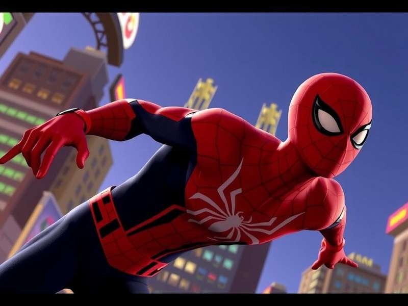 Spider-Man Into the Spider-Verse trailer key frame showing Miles Morales leaping between buildings