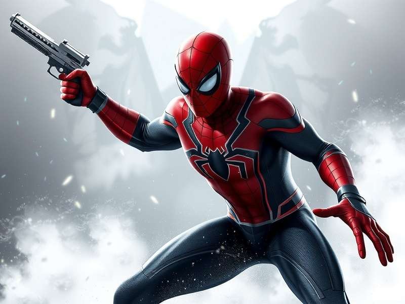 Espaiderman gaming scene featuring Spider-Man in Indian city