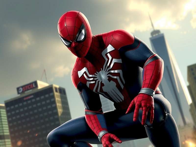 Spider-Man and Punisher facing off on a dark city rooftop