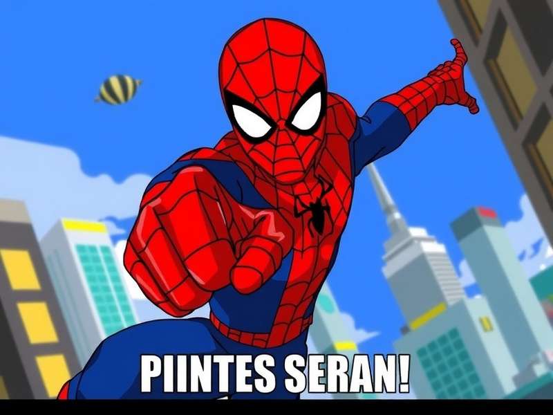 Spider-Man characters pointing at each other meme scene