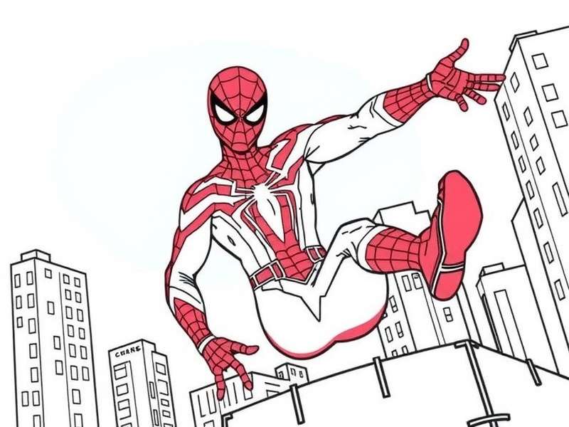 Spider Man Miles Morales coloring page example showing vibrant superhero art
