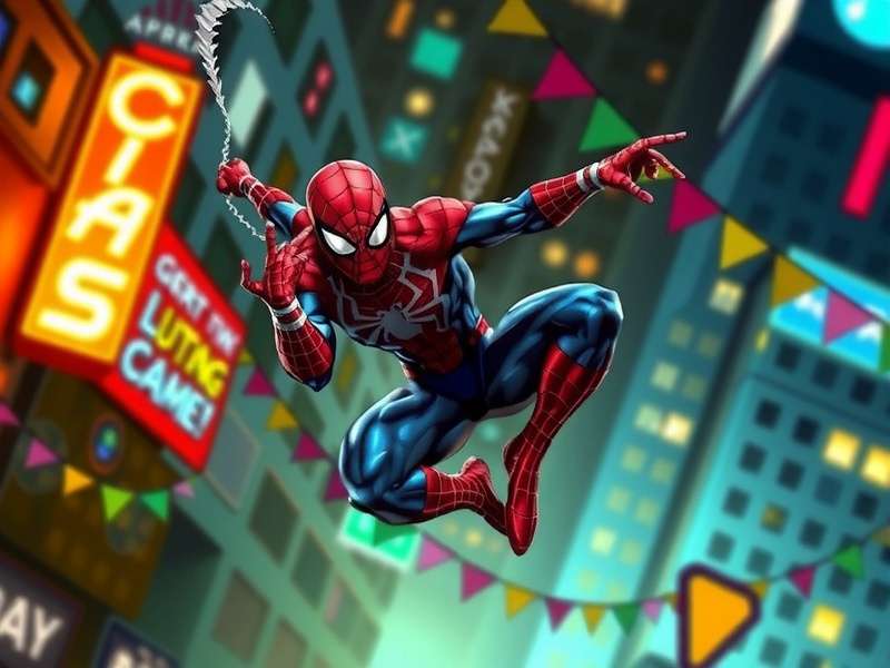 Kingpin confronting Spider-Man in a dramatic cityscape