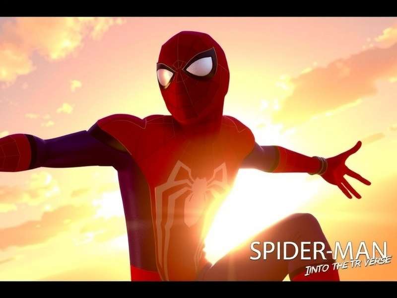 Spider Man Into The Spider Verse Film Series - Miles Morales and the Spider-Verse team