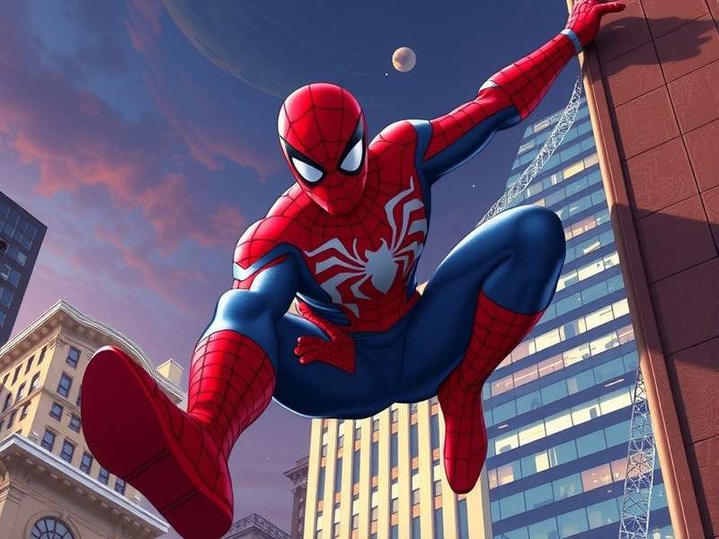 Spider Man swinging through Mumbai with the Gateway of India in the background — a tribute to the Indian Spider-Verse