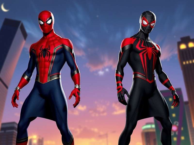 Miles Morales Crimson Cowl suit – dark stealth costume