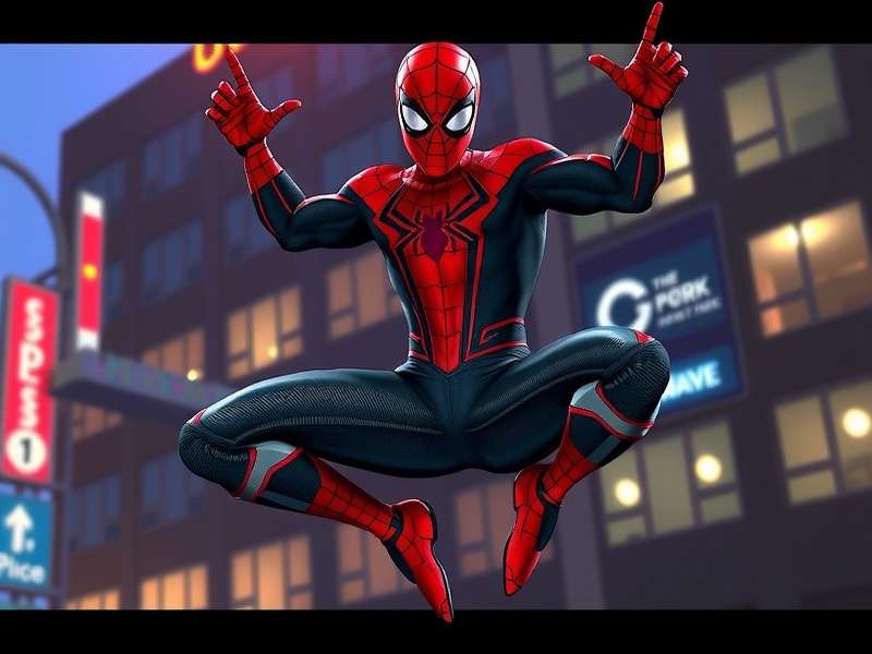 Miles Morales Classic Suit – red and black spider costume