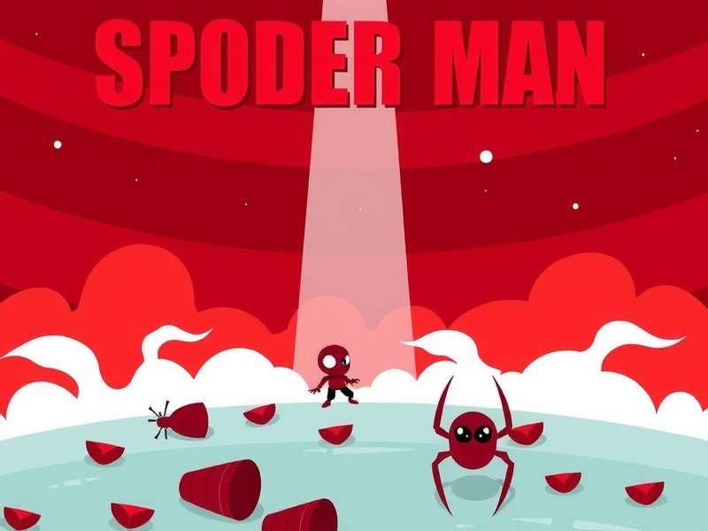 Spoder Man swinging through a vibrant Indian cityscape with red and gold tones, representing the fusion of desi culture and superhero action.