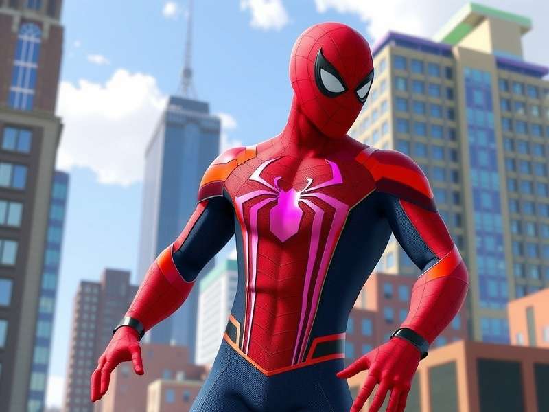 Spider Man Brand New Day Suit – full body render with dynamic pose