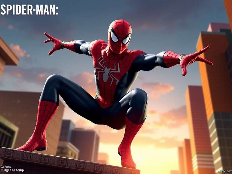 Marvel Spiderman – Brand New Day game poster featuring Spider-Man in action with iconic red and blue suit