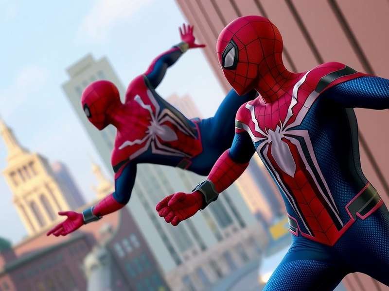 Spider Man Brand New Day filming set with crew and equipment