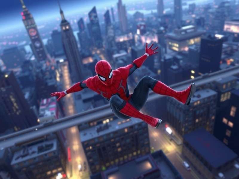 Spider Man 3 PS5 next-gen open-world gameplay screenshot showing symbiote combat in Times Square