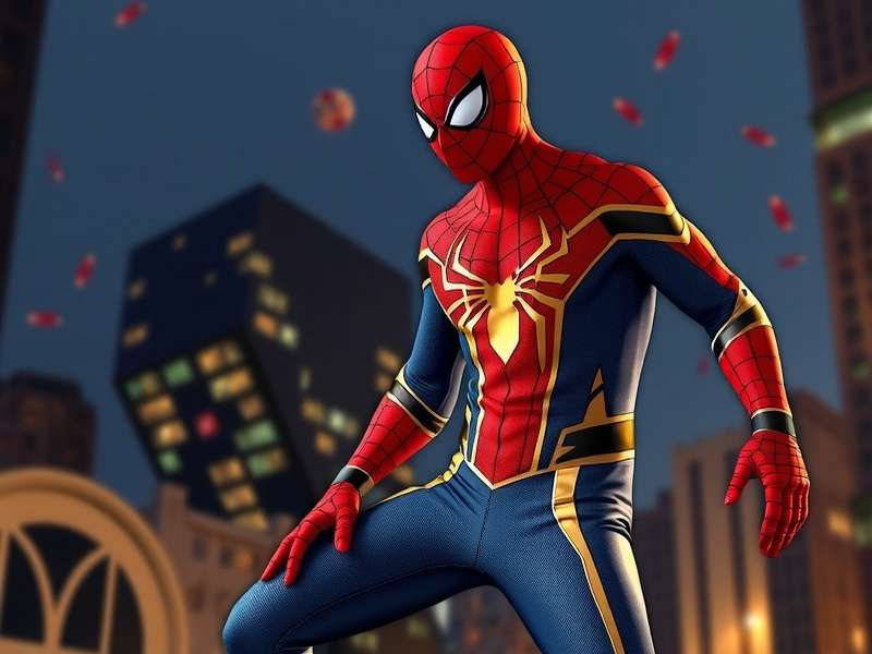 Iron Spider Costume with nanotech details and gold spider legs