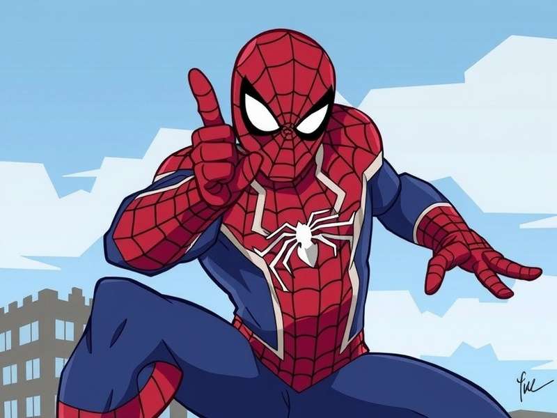 Classic Spider Man pointing meme illustration with red and black theme