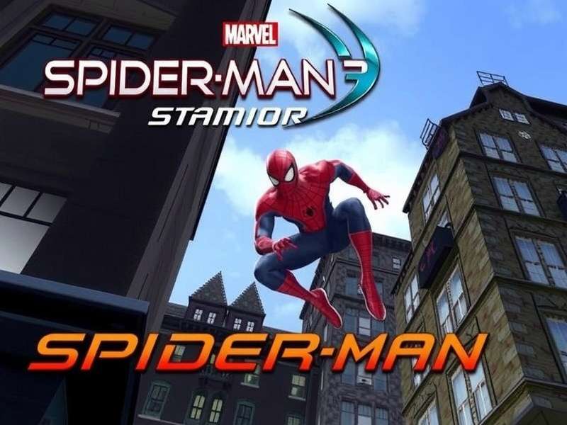 Spider Man 3 game action scene with web-swinging in New York City skyline