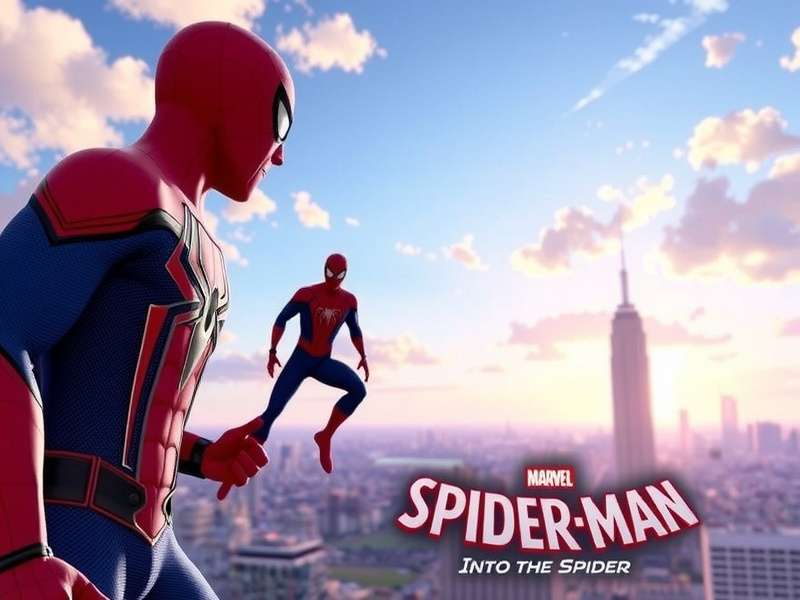 Spider Man Into The Spider Verse – multiverse collage with Miles Morales and Spider-People